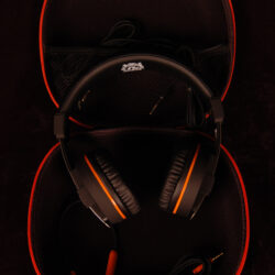 Orange Headphones