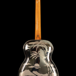 Continental Style O Resonator Guitar full back image view